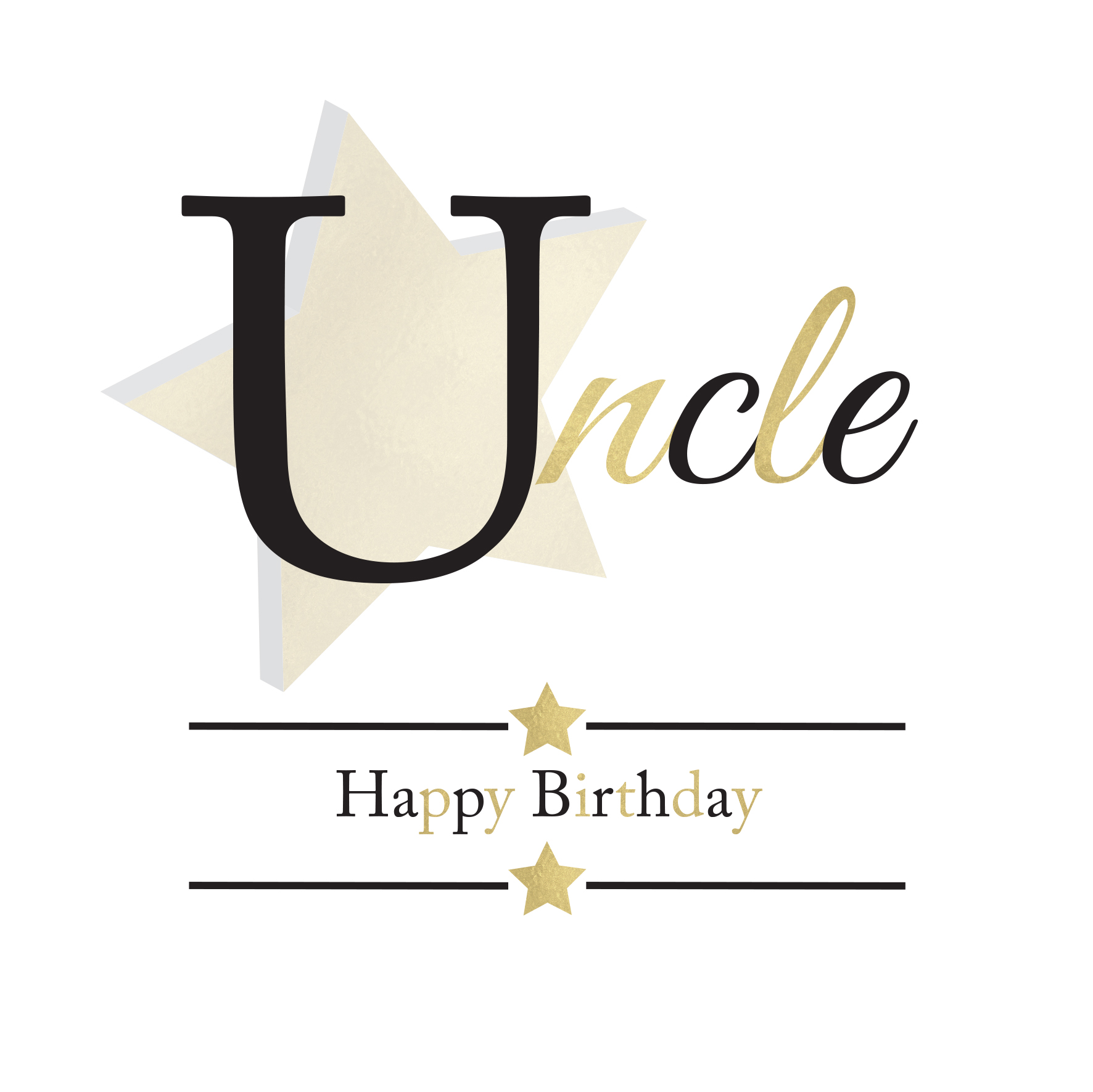 Rush Design Uncle Birthday Card MG06