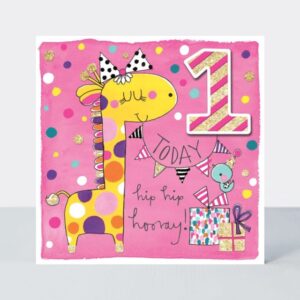Rachel Ellen 1st Birthday Card - SCRIB1