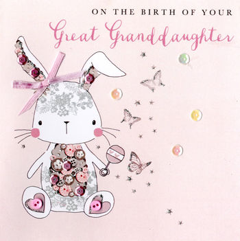 Second Nature Birth of Great Granddaughter Card - HBU032