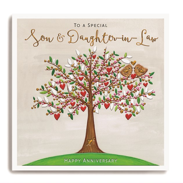 Janie Wilson Son & Daughter In Law Anniversary Card - SDLA05