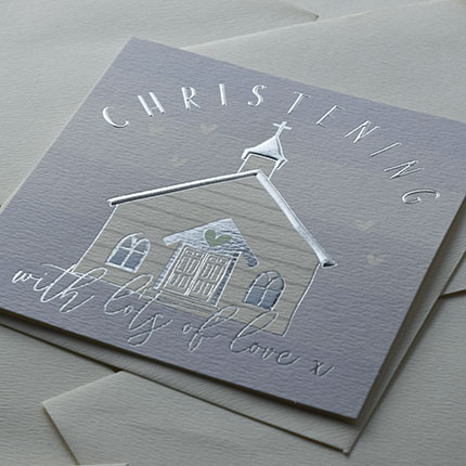 Wendy Jones-Blackett Christening Card Blue Q1069 - Image 2