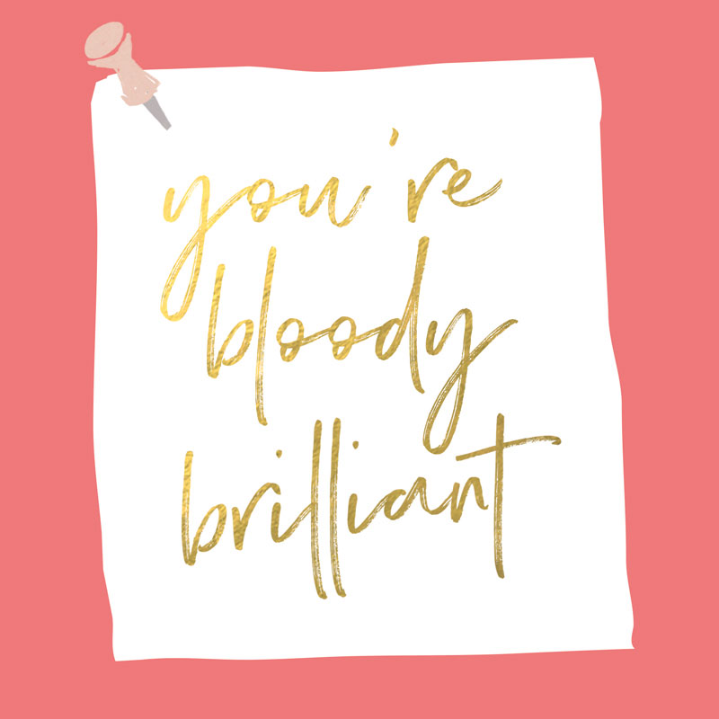 Hammond Gower Bloody Brilliant Card - YPIA004