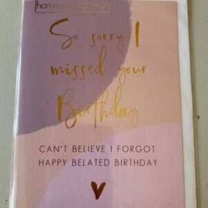 Hammond Gower Belated Birthday Card - ZLSC048