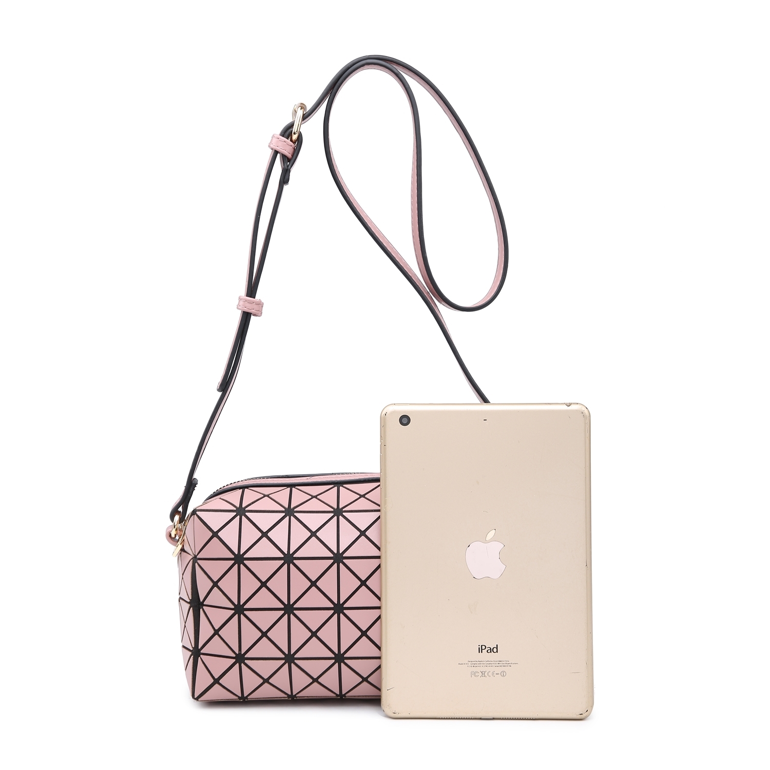 Bao Bao (Designer Inspired) Cross Body Bag 8253 - Black - Image 2