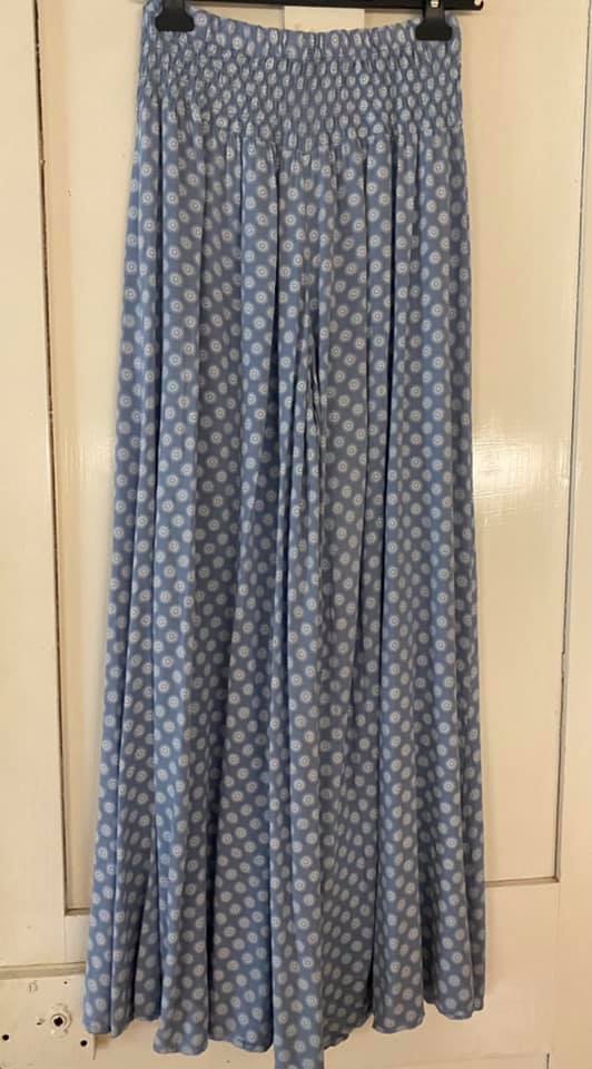 Serena Wide Leg Palazzo Trousers (Spot)- Khaki - Image 4