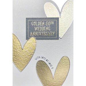 Wendy Jones-Blackett Golden Wedding Anniversary Card - ALC10