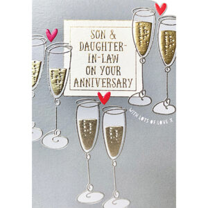 Wendy Jones-Blackett Son & Daughter In Law Wedding Anniversary Card - ALC11