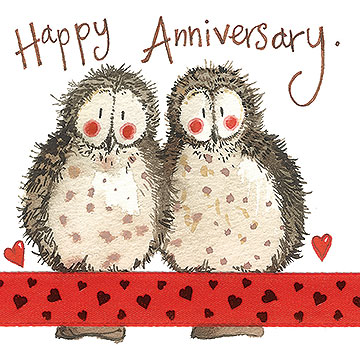 Alex Clarke Art Happy Anniversary Card - LS23