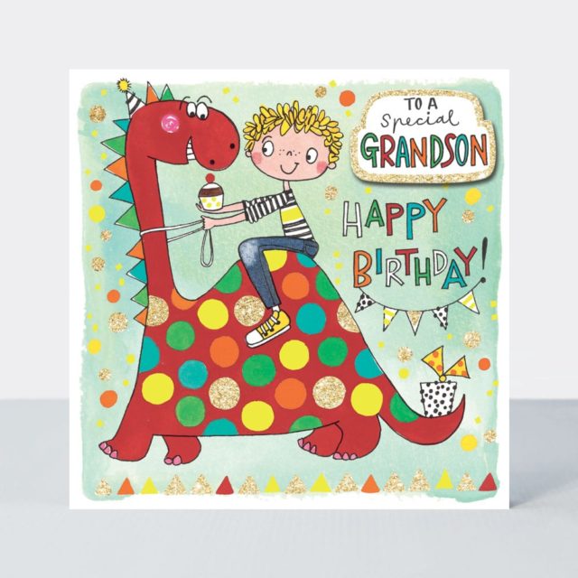Rachel Ellen Grandson Birthday Card - SCRIB32
