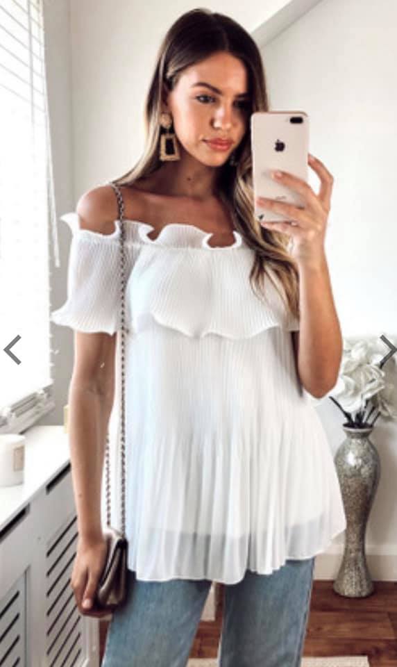 Isabella Ruffle Top - Black - Image 3
