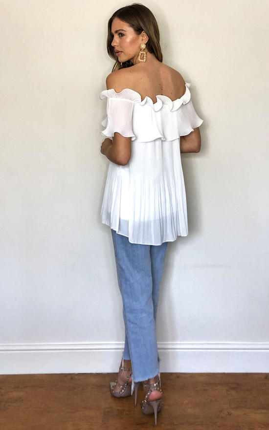 Isabella Ruffle Top - Black - Image 8
