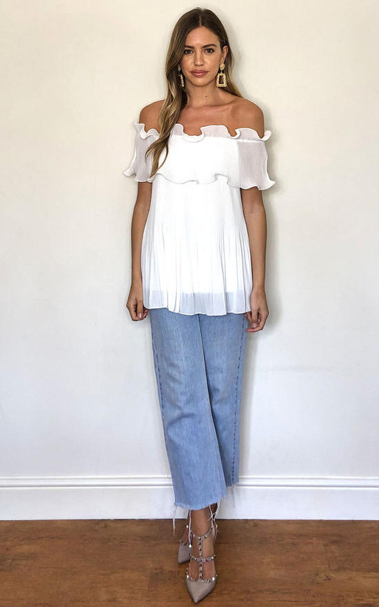 Isabella Ruffle Top - Black - Image 10