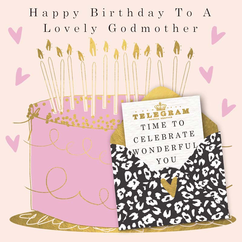 Hammond Gower Godmother Birthday Card - LL245