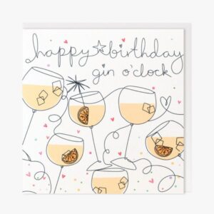 Belly Button Designs Gin O'Clock Birthday Card MOE36