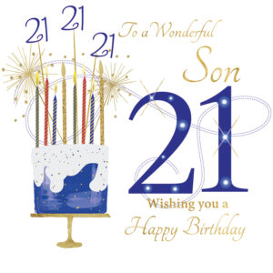 Rush Design Son 21st Birthday Card - NW01
