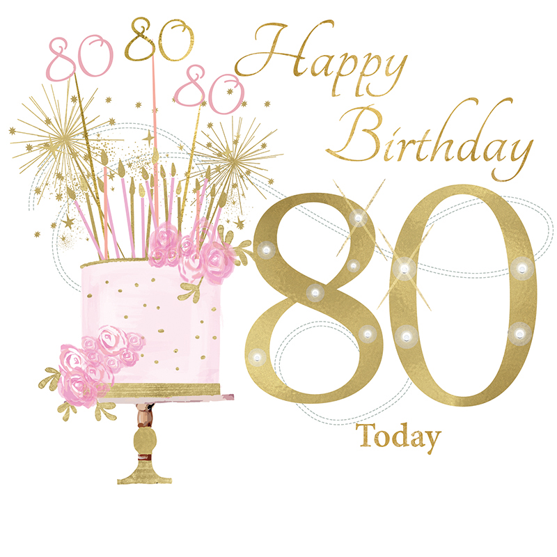 Rush Design 80th Birthday Card - NW55