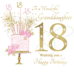 Rush Design Granddaughter 18th Birthday Card - NW62