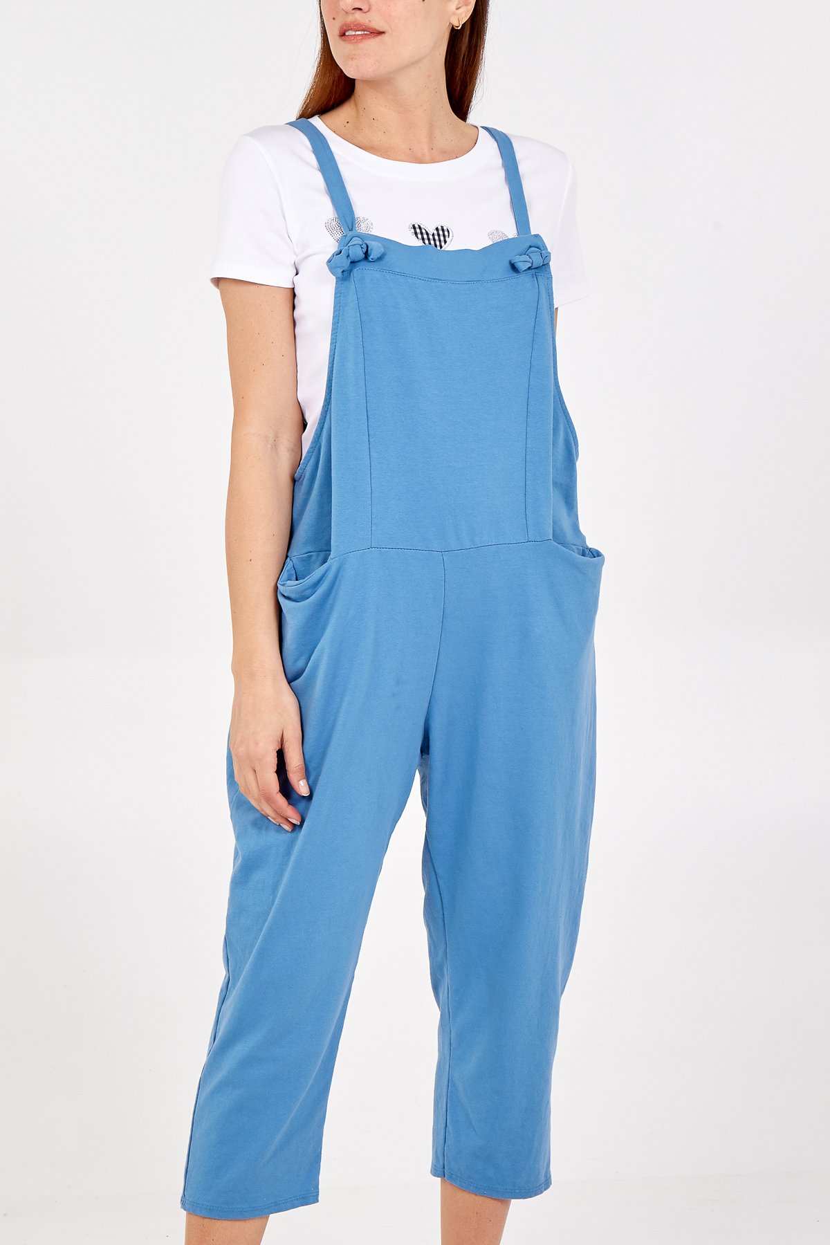 Billie Jersey Cotton Dungarees - Navy - Image 3