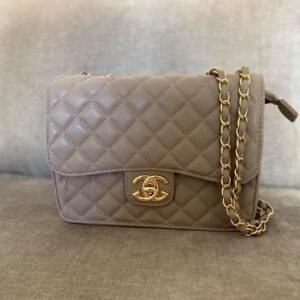 Coco (Designer Inspired) Quilted Handbag 2260 - Taupe
