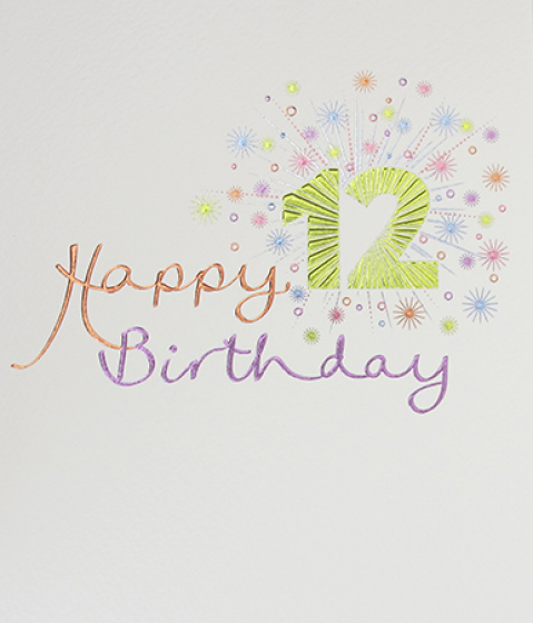 12th Birthday Card - OMM060