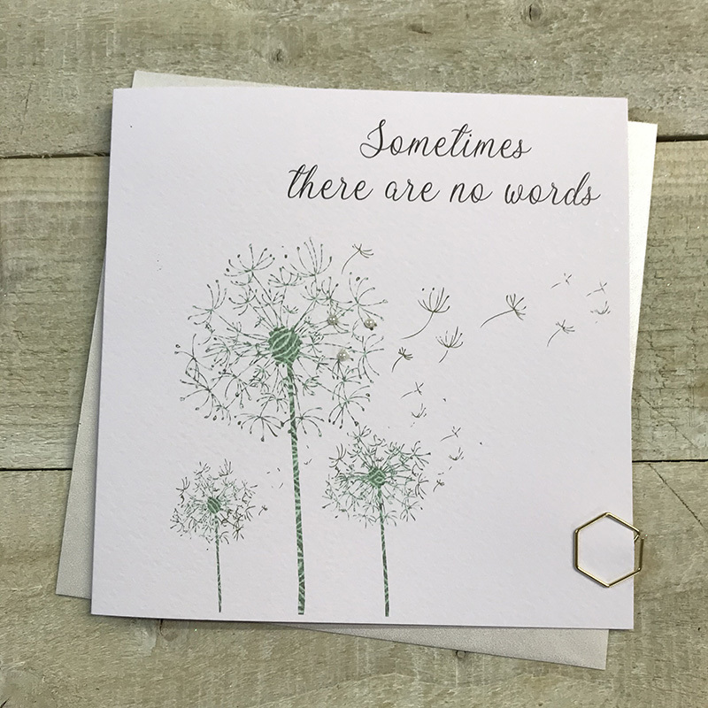 White Cotton Sympathy Card - DT218