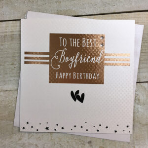 White Cotton Boyfriend Birthday Card - KM22