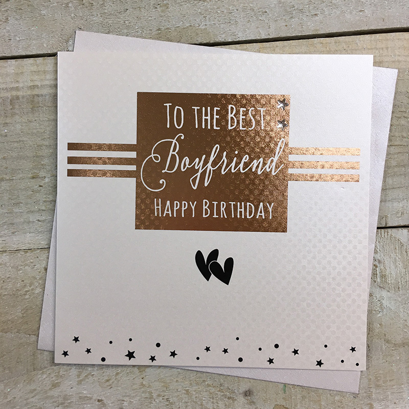 White Cotton Boyfriend Birthday Card - KM22