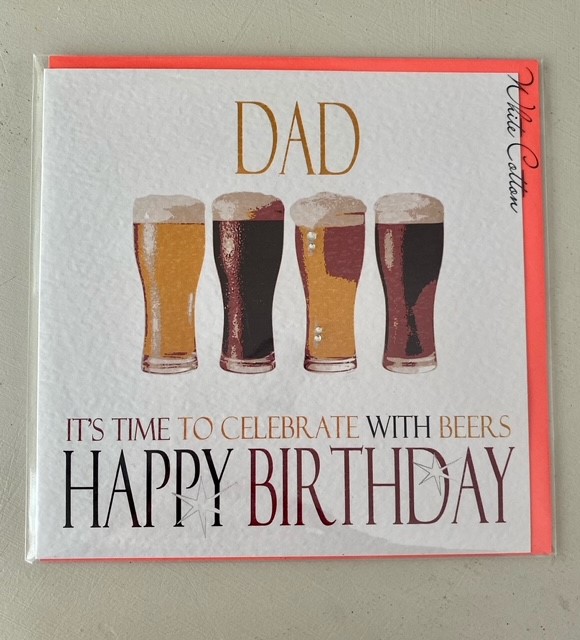White Cotton Dad Birthday Card - N302D
