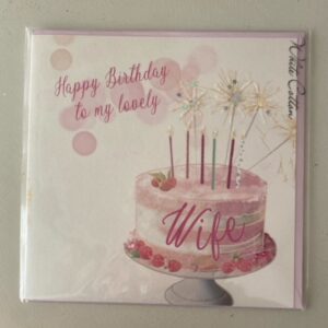White Cotton Wife Birthday Card VN142w