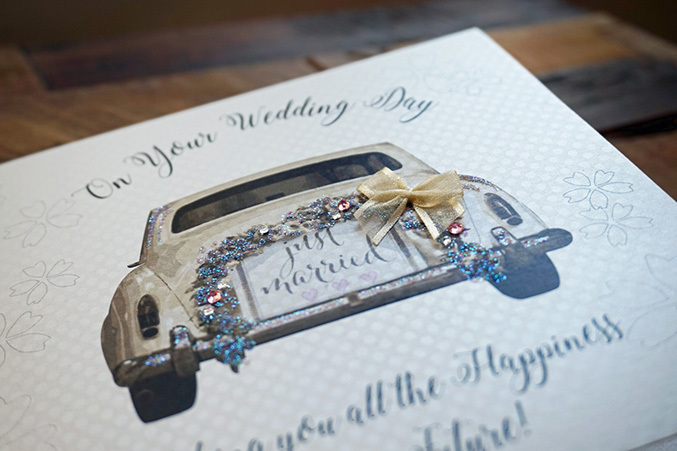 White Cotton Wedding Day Card - XSS38 - Image 2
