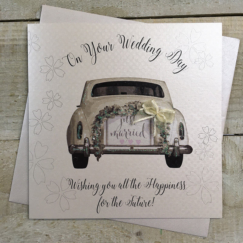White Cotton Wedding Day Card - XSS38