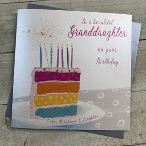White Cotton Granddaughter Birthday Card - XVN145