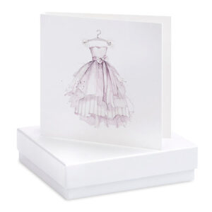 Boxed Sterling Silver Earring Card - Party Dress Blank CE026