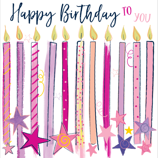 Katie Phythian Candles Birthday Card - PB250