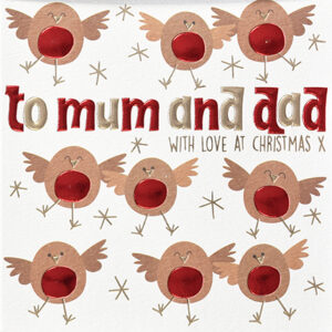 Wendy Jones-Blackett Mum & Dad Christmas Card - QX587
