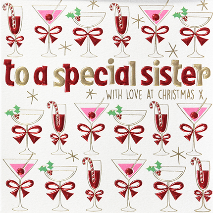 Wendy Jones-Blackett Sister Christmas Card - QX592