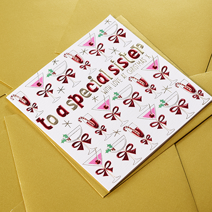 Wendy Jones-Blackett Sister Christmas Card - QX592 - Image 2