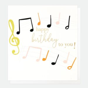 Caroline Gardner Musical Notes Birthday Card PPP009