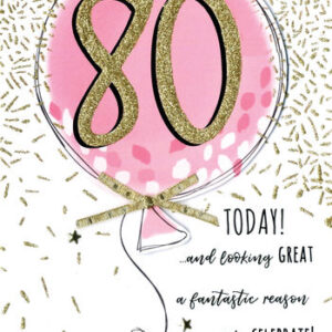 80th Birthday Card - JT180
