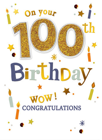 100th Birthday Card - JT189