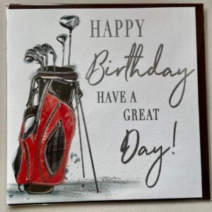 Golf Clubs Happy Birthday Card - KS075
