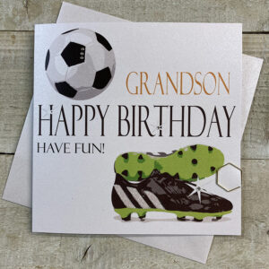 White Cotton Grandson Birthday Card - N65