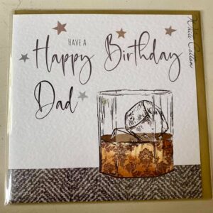 White Cotton Dad Birthday Card - S189-d