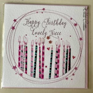 White Cotton Niece Birthday Card - SP43-n