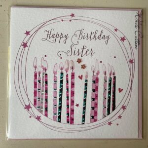 White Cotton Sister Birthday Card - SP43-S