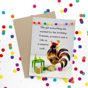 Bold & Bright Massive Cock Birthday Card - JJB006