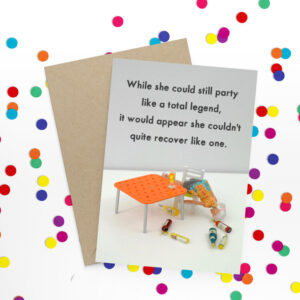 Bold & Bright While She Could Party Card - JJB017