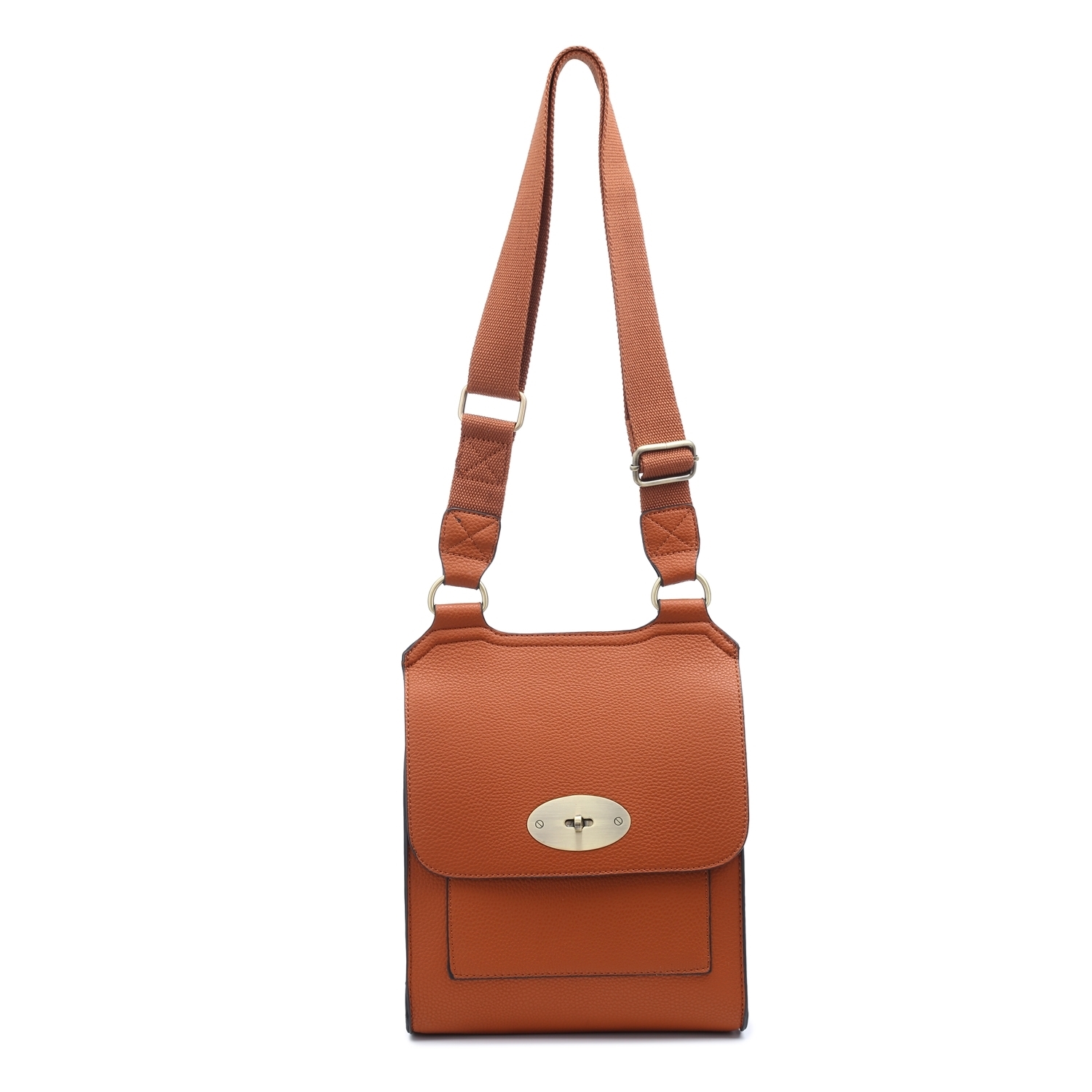 Antony (Designer Inspired)Classic Large Messenger Bag 1228 - Coffee - Image 8