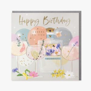 Belly Button Designs Gin Birthday Card ELE280