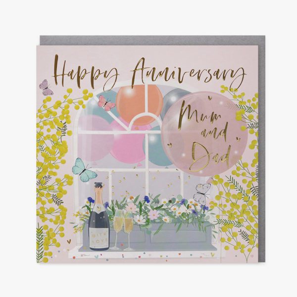 Belly Button Designs Mum and Dad Anniversary Card ELE354